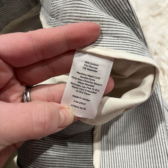 TALBOTS NEWPORT PANTS - Gray STRIPE - CURVY FIT SIZE 10 New With Tags - Picture 10 of 16